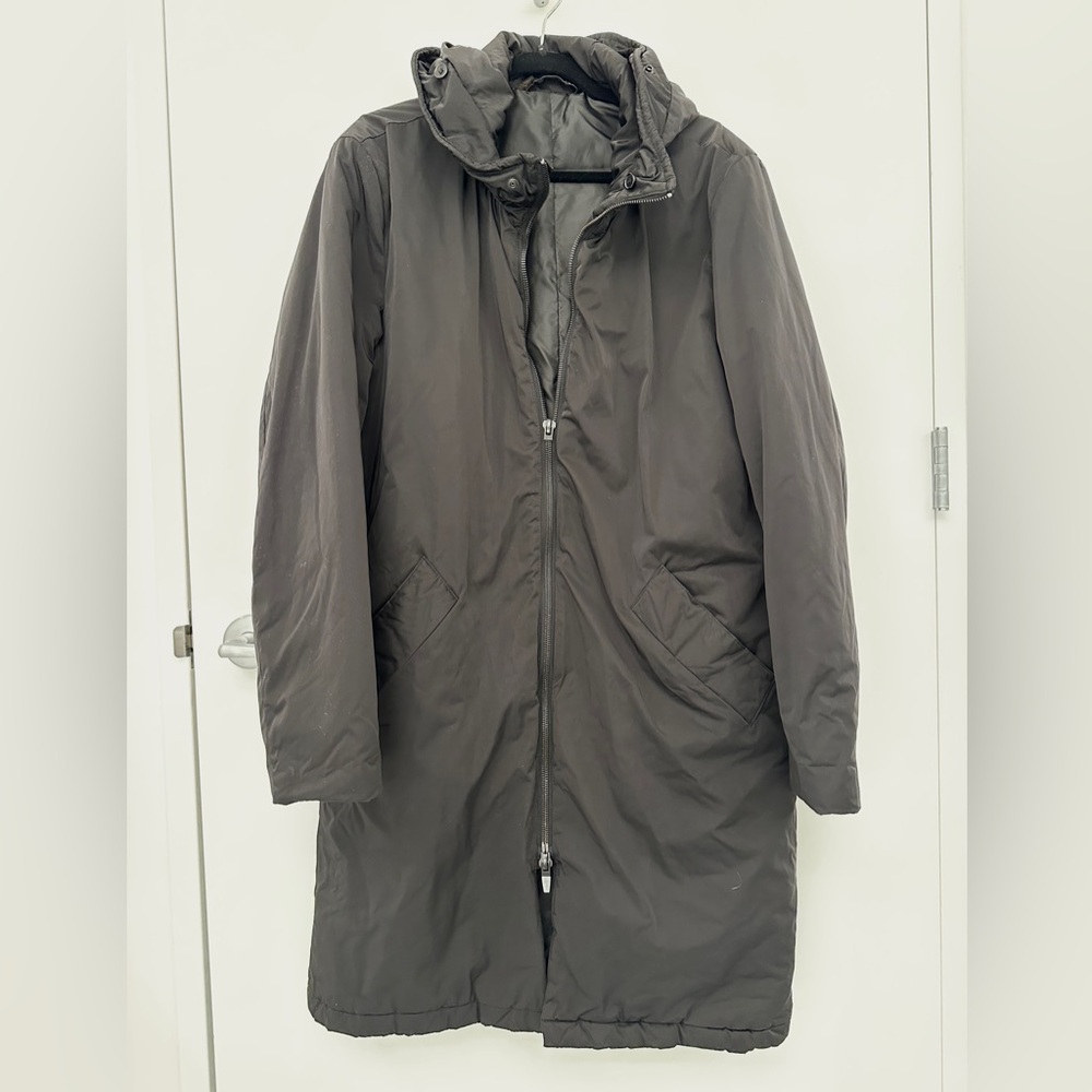 ZARA Men's Black Hooded puffer coat